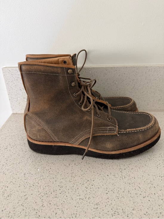 Timberland Dark Brown Suede Lace-Up Moc Toe Boots